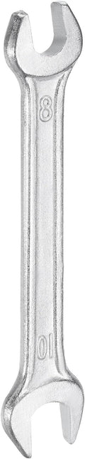 HARFINGTON Double Open End Wrench 8mm x 10mm Metric 15 Degree Offset Angle Small Flat Head Wrench Galvanizing Open Ended Spanner for Automotive Repair Furniture Assembly