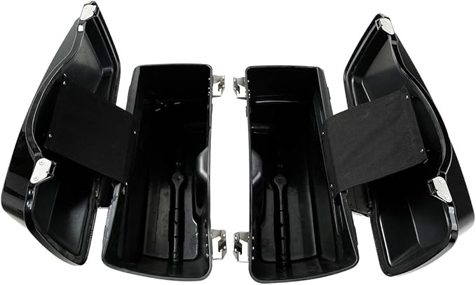 XFMT Motorcycle Saddlebags Vivid Black Hard Saddle Bags Trunk For Harley Touring Road King Street Glide Road Glide Electra Glide Ultra Classic 1994-2013