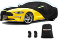 for Mustang Full Car Cover Waterproof All Weather, Outdoor Car Covers with Soft Cotton Lining Windproof Heavy Duty Protection Compatible with 1994-2025 Mustang GT/Shelby/Cobra/Bullitt/ECOBOOST