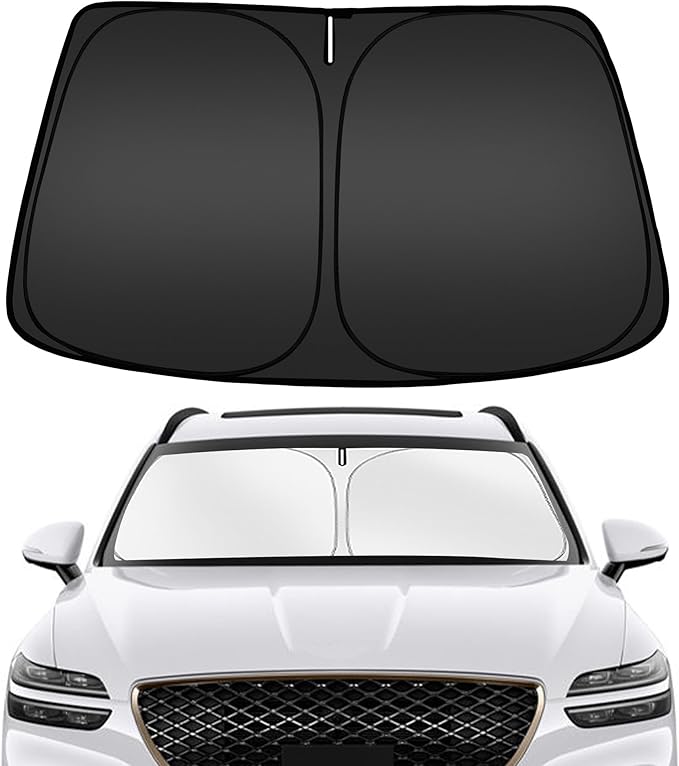 ARISMOTOR Windshield Sun Shade for Genesis GV70 2022-2025, Custom Fit Foldable Front Window Sunshade Sun Visor Protector, Block UV Rays Keep Your Car Cooler