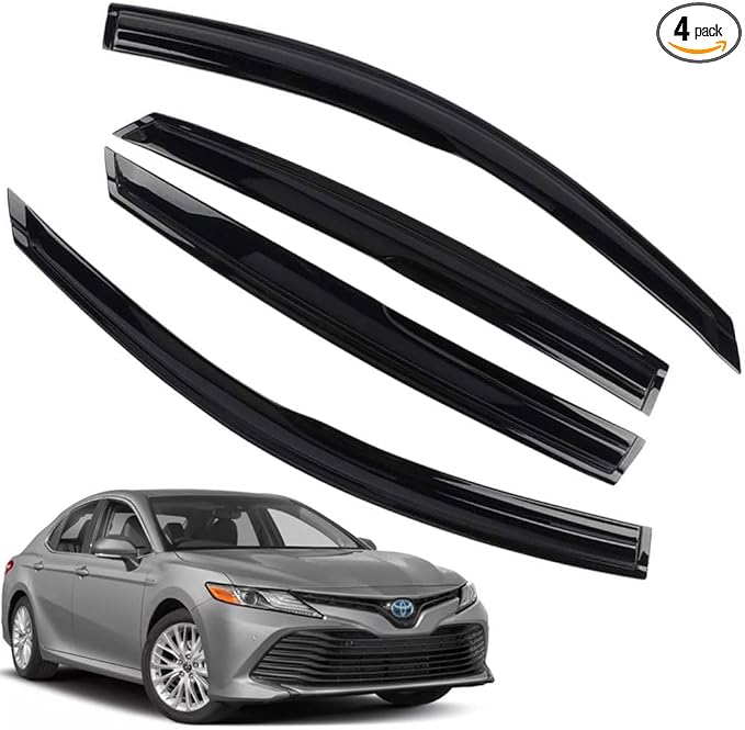 Rain Guards for Camry 2018-2023, Tape-on Side Window Deflectors for Camry, Window Visors for Toyota Cars, for Toyota Car Accessories, 4 pcs