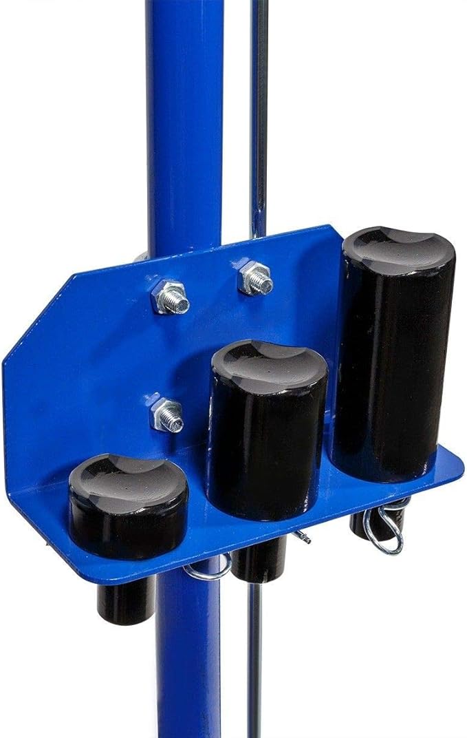 Stark USA 22 Ton Hydraulic Floor Jack Air-Operated Axle Bottle Jack with (4) Extension Saddle Set Built-in Wheels, Blue