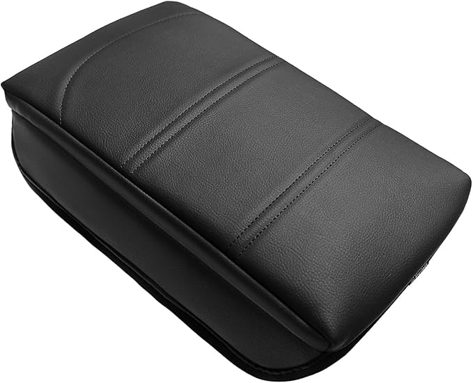 Muslogy Center Console Cover 1-Inch Extra Thick Armrest Pad Compatible with 2017-2023 GMC Acadia Arm Rest Cushion Padding Anti-Scratch Console Leather Lid Protector