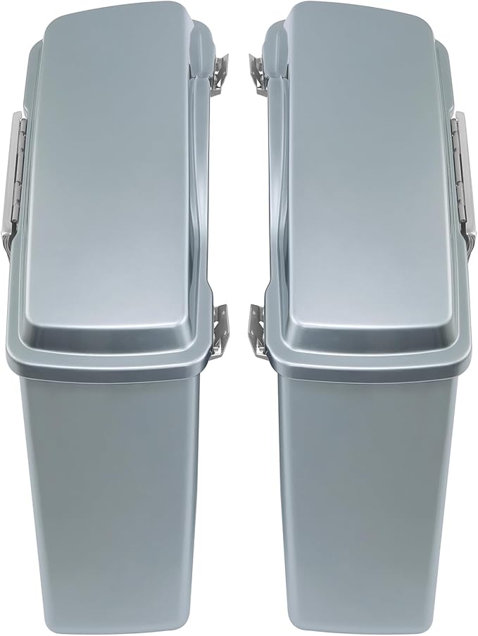 Green-L Silver Hard Saddlebags Fit for Harley Touring Electra Street Road Glide King 1994-2013