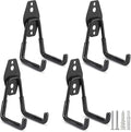 4 Pack Heavy Duty Garage Hooks Storage Organizer Wall Mount Power and Garden Tool Hangers, for Hanging Ladders, Ropes, Hose, Bulk Items