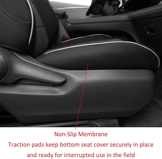 EKR Sienna Seat Covers for 2011-2020 Toyota Sienna LE,XLE, SE,XLE Premium 2nd Row 4/2/4 Split,8 Seats,Waterproof Car Seat Cover Full Set,Car Seat Protectors- Three Row,Leather (Black/Gray)