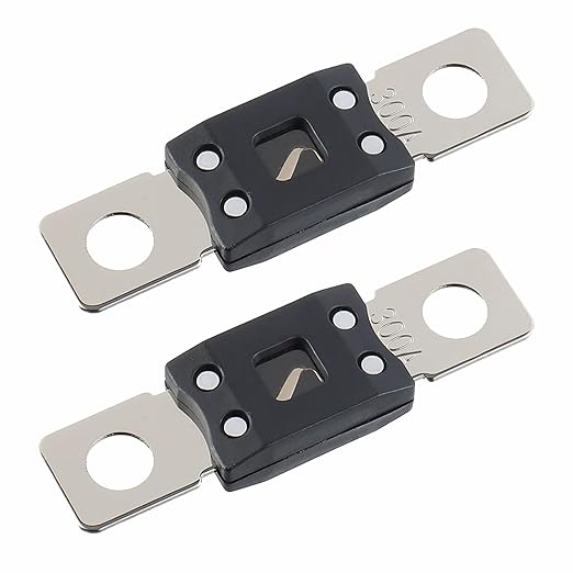300A MEGA High Current Fuse - 300 Amp Bolt-on Fuse for Cars, Trucks, Construction Vehicles, Buses, Caravans (2 Pcs)