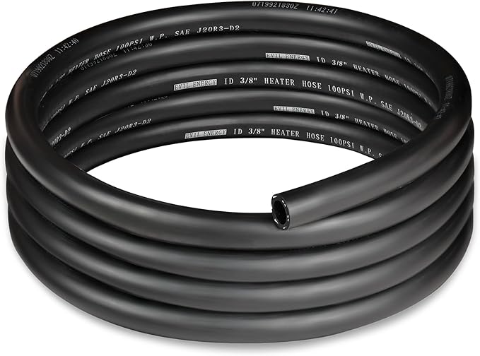 EVIL ENERGY 3/8" Heater Hose Coolant Radiator Straight 100PSI SAE 20R3 10FT Black