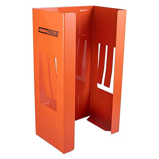 OEMTOOLS 23126 Orange Magnetic Glove Dispenser, Disposable Gloves Box Holder, Magnetic Glove Box Holder for Wall Mount