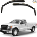 Window Deflectors Smoke Tinted in-Channel Side Window Vent Visor Deflectors Rain Guards Compatible with F-150 2009-2014 Regular Cab, Standard Cab - 2pcs. GW0877