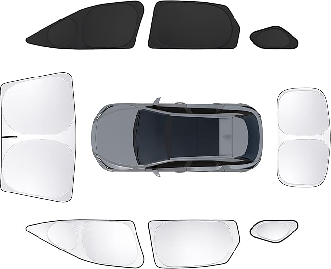 8pcs Car Window Shades for Lexus RX2023-Present Accessories,Windshield Side Rear Full Sunshade,Sun Visor UV Blocking, Privacy Protection and Blackout for Camping Outdoor