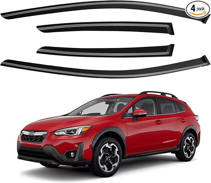 Window Visors Rain Guards for 2018-2023 Subaru Crosstrek, Out-Channel Window Vent Wind Deflectors Visors Shades for 2017-2023 Subaru Impreza Hatchback