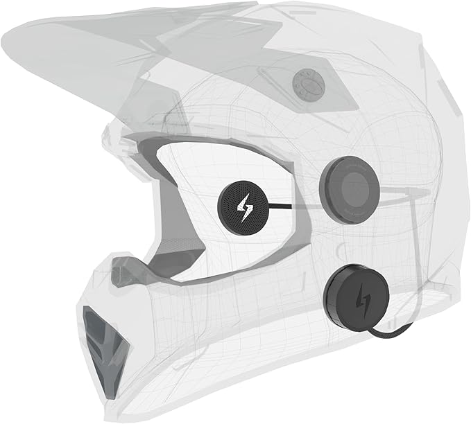 Syphon SoundPro: Ultra-Thin 9.6mm Bluetooth Moto Headphones - Glove-Friendly Controls, Massive Sound, IP55 Waterproof, Built-In Mic, Universal Fit With Any Dirt Bike, Snowmobile, and Motorcycle Helmet