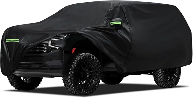 Car Cover Custom Fit for Chevrolet Chevy Suburban 1973-2025, Migaven Waterproof Full Exterior Cover Sun Rain Protection with Door Zipper and Cotton Lining