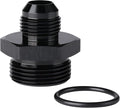 10AN Male Flare to 16AN ORB O-ring Boss Fuel Pump Rail Adapter Fitting Aluminum Black
