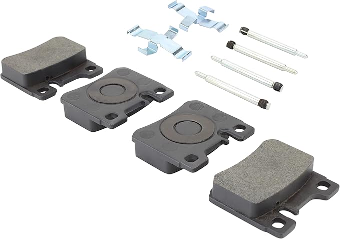 Premium Semi-Metallic Rear Brake Pads (1001-0620M) Compatible with Mercedes-Benz 190E 1993-1987, 300E 1993-1986, C36 AMG 1997-1996, C220 1995-1994, C280 1995-1994