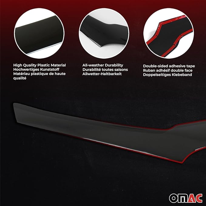 OMAC Front Bug Shield Hood Deflector Guard for Toyota 4Runner 2010-2024 Black Smoke