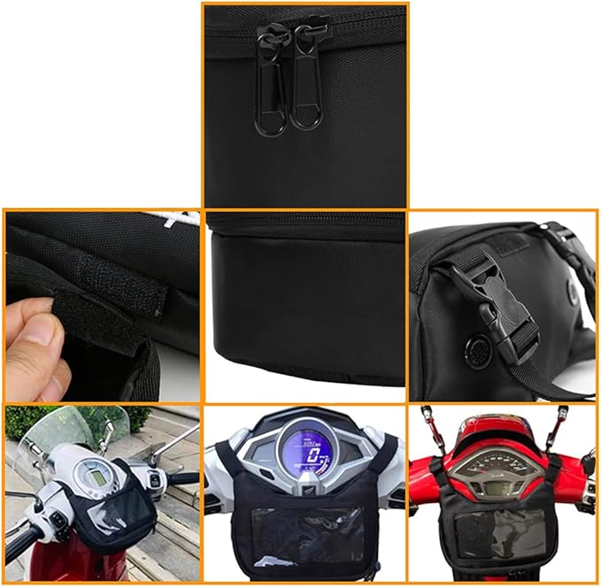 Handlebar Bag Storage Bag Compatible with ADV 350 XMAX 300 Xmax 125 TMAX GTS GTV LX 50 125 250 300 750 350 Sprint Scooter Waterproof phone bag