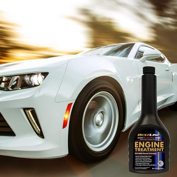 BestLine Racing Diamond Nano-Lubricant Engine Oil Additive For Gas & Diesel Engines.- Made in the USA. Reduce Friction by 60% - High Performance, Engine Protection, and Extend Oil Life