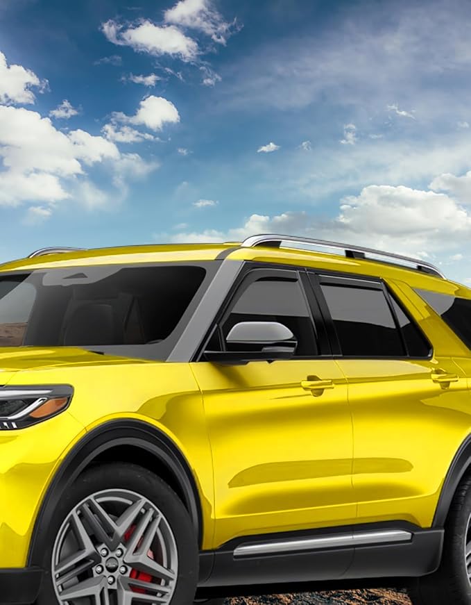 in-Channel Window Rain Guards Fit for Ford Explorer 2020 2021 2022 2023 2024 2025Extra Durable Window Deflectors Vent Visors Shades Exterior Car Accessories Visors Rain Guards - 4 pcs