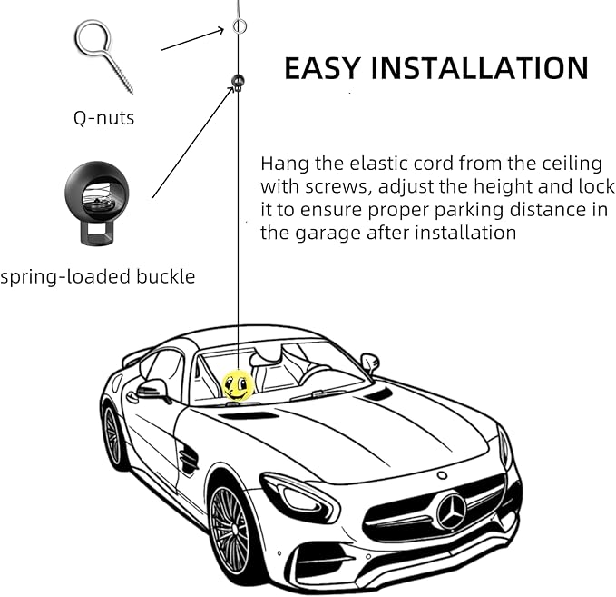 Shudyear Parking Lot Parking Assist Ball Guidance System, Parking Indicator, Parking Assist Ball, Parking Assist Kit, Parking Lot Jam, Perfect Garage Parking Indicator Light (Eye&Smile)
