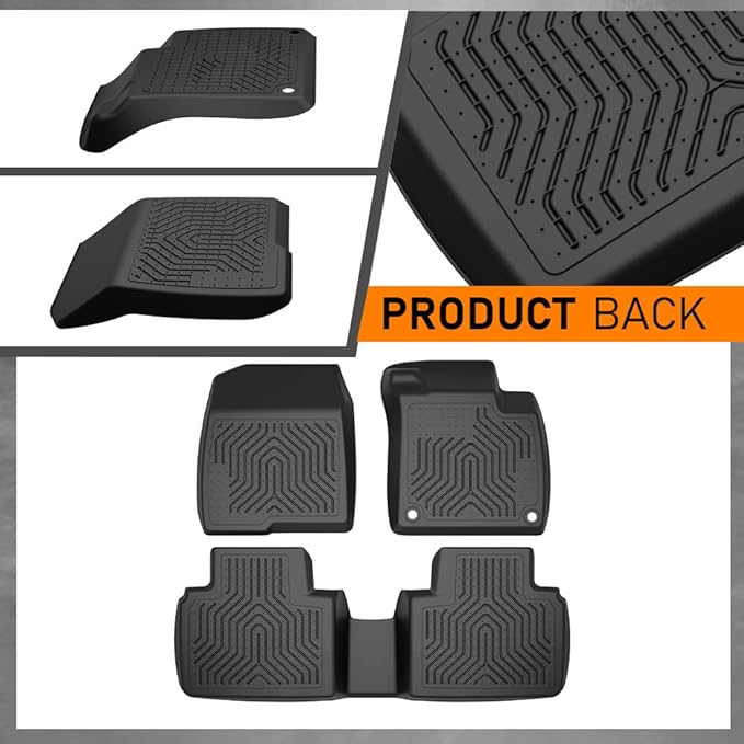 G-PLUS Floor Mats 3PCS Compatible with Honda Accord Sedan 2018 2019 2020 2021 2022 TPE All Weather Full Cover Protection 3 Piece,1st & 2nd Row Floor Liners