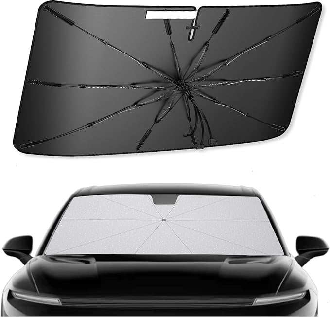 SXCY for 2025 Chevrolet Equinox EV Windshield Umbrella Sunshade [Easier Foldable] for 2025 Chevy Equinox EV Accessories 2025 Equinox Sunshade Umbrella 2025 Equinox EV Windshield Umbrella Sun Shade