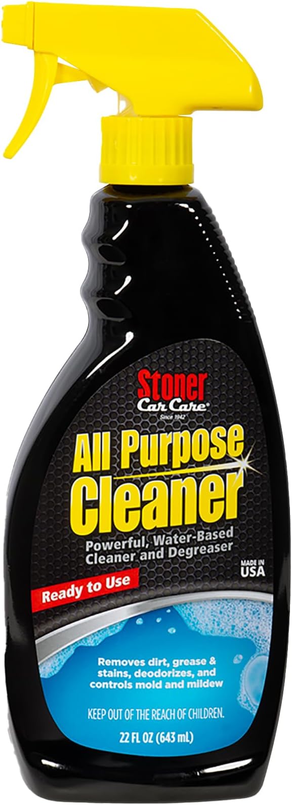 Stoner Car Care 92694 All Purpose Cleaner Powerful Water-Based Cleaner and Degreaser, Easily Removes Dirt, Grease, Stains, and More, Multi-Purpose, Multi-Surface, Ready to Use, 22 Fl Oz, Pack of 1