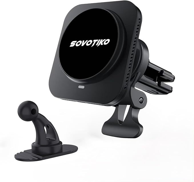 15W Magsafe Car Mount Charger, Magnetic Phone Holder for Car, Air Vent/Dashboard Wireless Charger for iPhone 16 15 14 13 12 Pro Max, Samsung Galaxy S25 Ultra S24 S23+, etc. Fast Charging