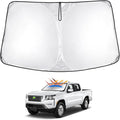 T TGBROS Windshield Sun Shade Custom Fit for 2022-2023 2024 2025 Nissan Frontier Accessories Foldable Sun Shield Reflective Polyester Sun Visor Cover Block Heat and Sun Protection