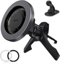 ESR for MagSafe Car Mount, Air Vent/Dashboard Magnetic Phone Holder for Car,Car Phone Holder Mount for iPhone 16/16e/15/14/13/12/Samsung, All Smartphones(2 Metal Rings included),Charging Not Supported