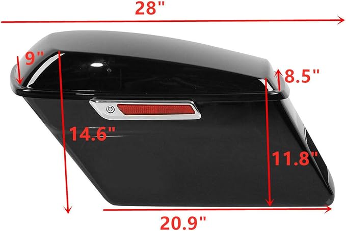 XFMT Vivid Black Motorcycle Saddlebags Hard Saddle Bags W/Chrome Conversion Bracket For Harley Softail Heritage Deluxe 1984-2017