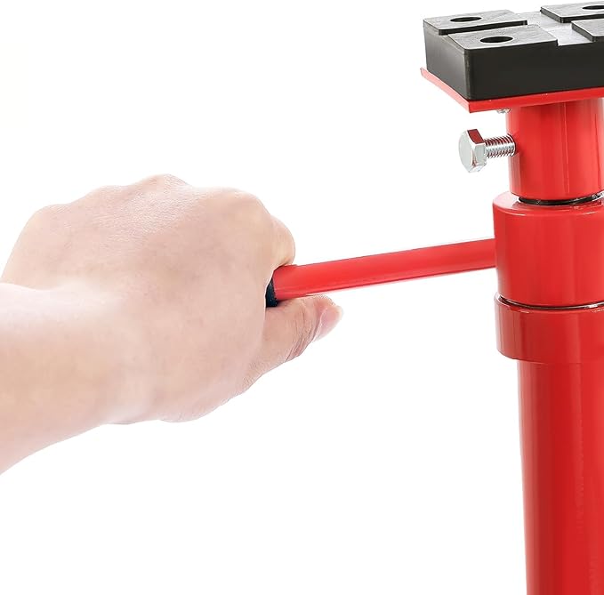 KUAFU 47.375"-84.5" Automotive Under Hoist Tripod Stand 2 Ton High Lift Jack Stand Reach Under Hoist Stand 4000lbs Capacity Powder Coated Red