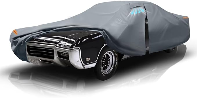 Waterproof Buick Riviera(1966-2000) Car Cover with Breathable Vents, [2025 Upgrade] Premium Covers with Cotton Liner and Zipper Door, Sun Rain Snow Dust Uv Protection.(Gift with Towel)