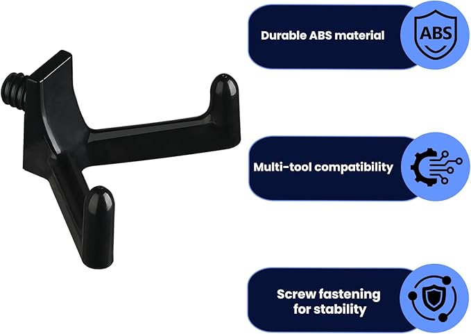 5pcs Tool Hooks for Suncast Shed, Double Head Storage Hanger - Essential Wall Organization Accessories for Shovels, Rakes & Other Tools (Black)