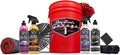Jay Leno's Garage Basic Car Detailing Bucket Kit - Sprays, Liquids, Microfiber Towels, Applicators and Wash Mitt