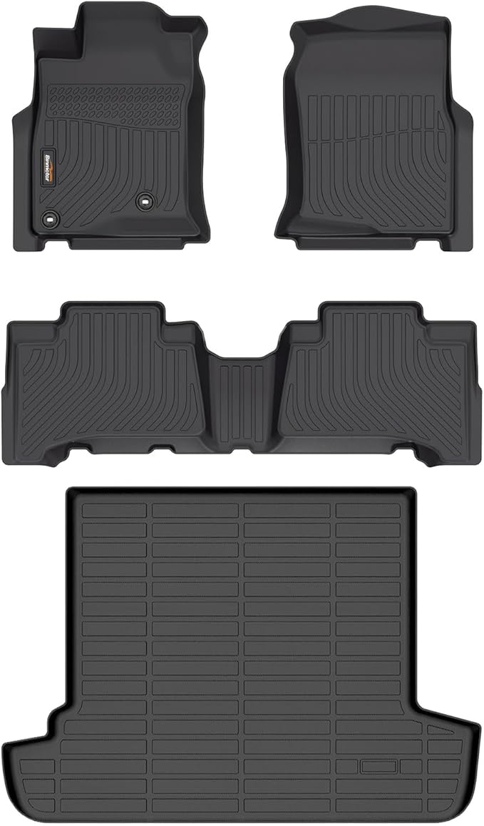 Binmotor-Floor Mats & Cargo Liner for Toyota 4Runner 2003-2009, TPE All Weather Car Mats for Toyota 4runner Accessories Rubber Liners Cargo Trunk Mat