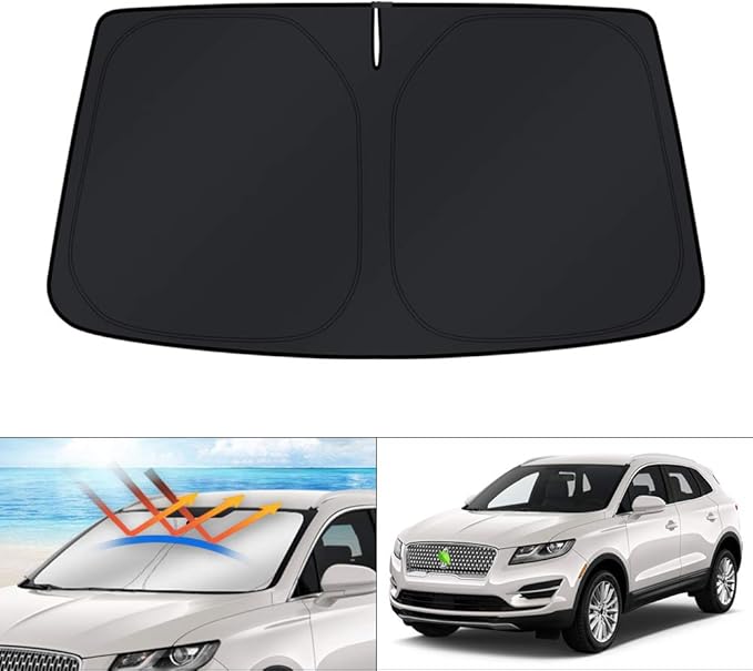 KUST 링컨 MKC SUV 2015 2016 2017 2018 2019용 윈드실드 햇빛 가리개 햇빛 가리개 창문 선바이저 프로텍터 접이식 블록 UV 광선으로 차량을 시원하게 유지