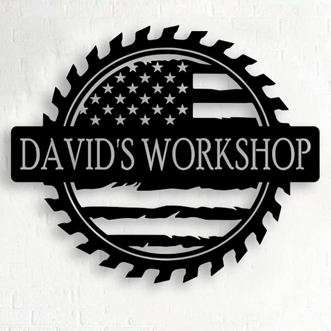 Personalized Papa's Workshop Metal Sign - Custom Dad's Garage Sign, Dad's Birthday Gift, Mechanic Wall Decor