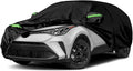 Waterproof Car Cover Compatible with Toyota C-HR 2018-2025, Black 210T Inside Cotton Cover with Door Zippers for Snow Rain Dust Outdoor Protection