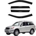 4pc Sun Rain Guards Window Visor Wind Deflector Compatible with Toyota RAV4 4 Door 2001-2005 Smoke 94434
