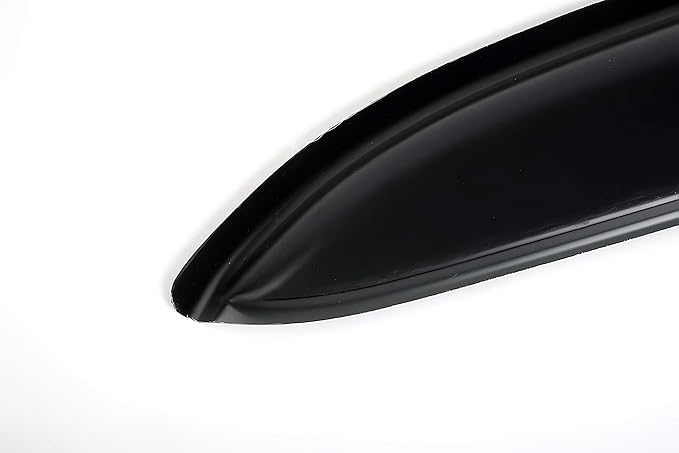 94039 Side Window Wind Vent Deflector, 4pcs Out-Channel Tape-On Dark Smoke Nice Rain Guards Set, Window Visor fit for 2007-2016 Mitsubishi Lancer