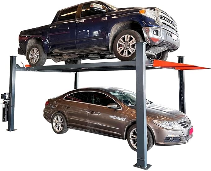 11,000 lbs Four Post Parking Lift, 110V Heavy Duty 4 Post Lift, Suit for Workshop, Maintenance Shop 3 Year Warranty