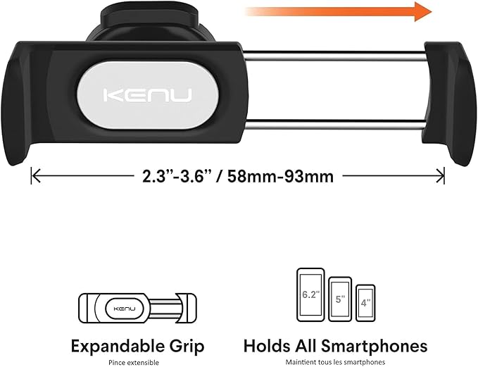 Kenu Airframe Pro | Universal Vent Car Phone Mount Holder for iPhone, Android, Pixel, Samsung, LG, Moto, Huawei, Nokia, and Large to XL Smartphones
