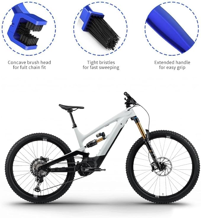 Bicycle Chain Cleaning Tool Brush Motorcycle Chain Brush，MotorcycleBicycle Chain Cleaner and Gear Cleaning Tool - Bike Maintenance Cleaning Brush for Chain and Gear Kit