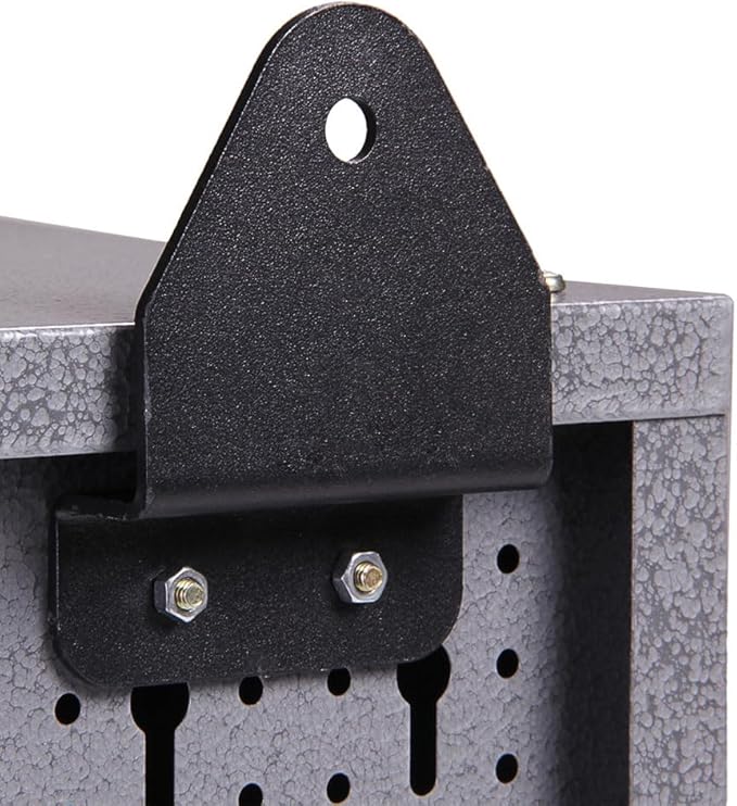 JZD Steel Garage Wall Mounted Tool Cabinet, Black & Grey