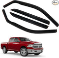 4 PCS in-Channel Rain Guards Fit for 2009-2018 Dodge Ram 1500 Crew Cab, 2019-2023 Ram 1500 Classic Body, 2010-2024 Ram 2500 & 3500 Mega/Crew Cabs Window Vent Visors, Window Deflectors