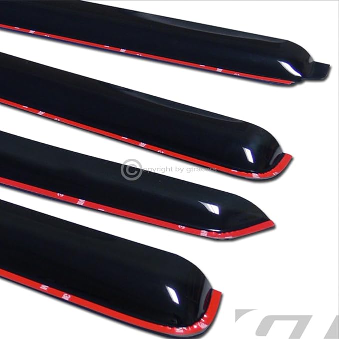 in Channel Window Deflector Sun/Rain/Wind Guards Smoke Window Visors 4Pc Set 2002-2006 Compatible with Chevy Trailblazer EXT/GMC Envoy XL/XUV Models