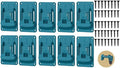 Drill Tool Wall Mounted Base Hanger Compatible Motorized Stand Set for Makita 18V Lithium-Ion Tools – 10 Pack with 40 Screws (Blue)