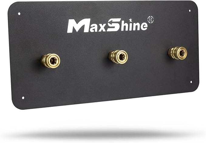Maxshine Universal Foam Cannon Holder – Wall-Mounted Organizer for Garage & Mobile Detailing – Holds 3 Foam Cannons & Spray Bottles – Compatible with 1/4” Quick Connect